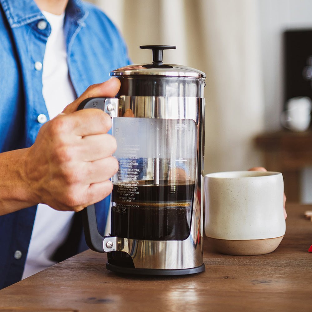 ESPRO P5 French Press Coffee Maker - Polished (32oz / 946ml) - Indigo Coffee Project