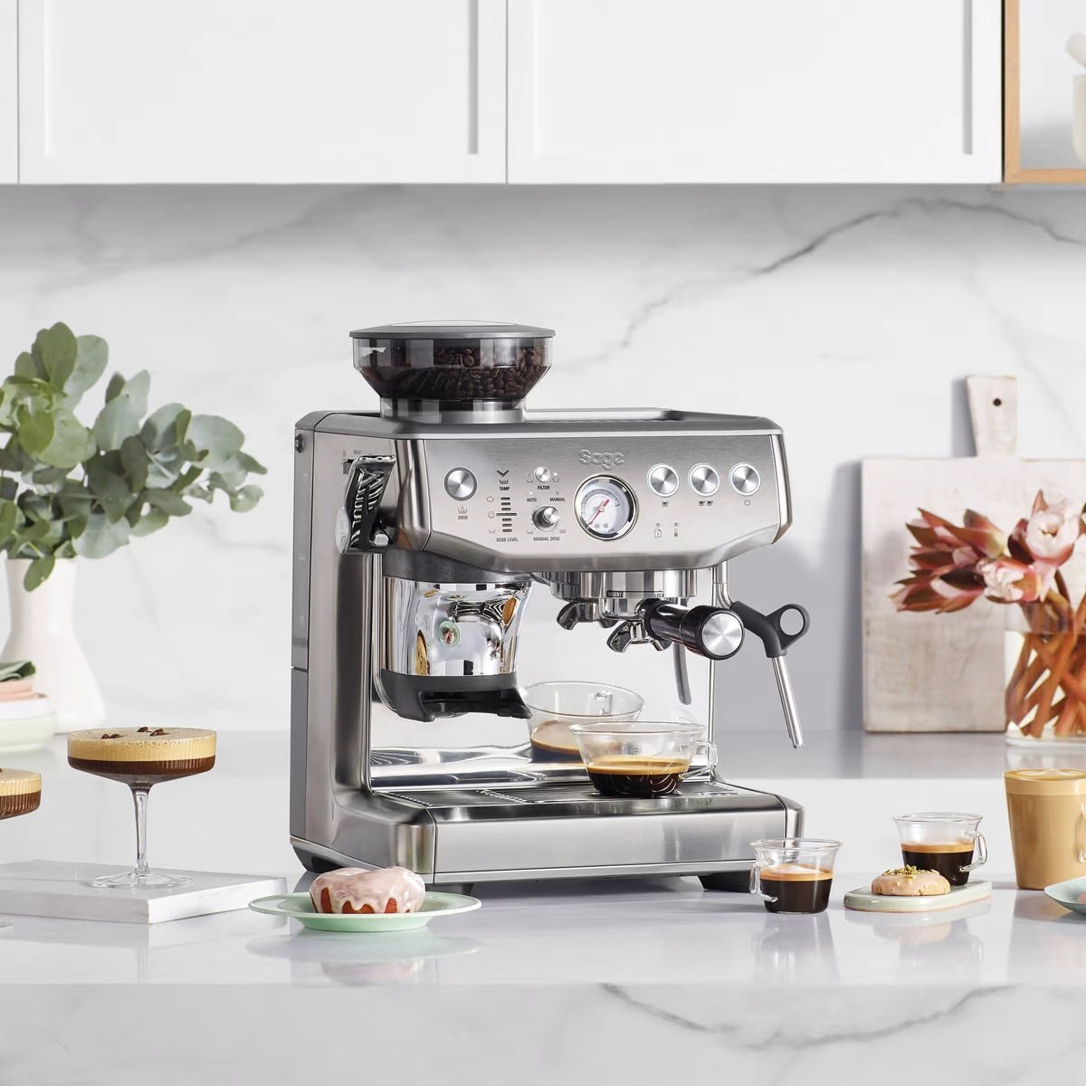 Sage Barista Express Impress Espresso Machine (Stainless Steel) - Indigo Coffee Project