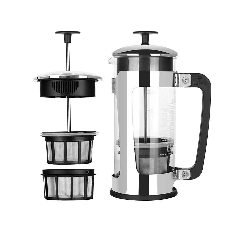 ESPRO P5 French Press Coffee Maker - Polished (18oz / 532ml) - Indigo Coffee Project
